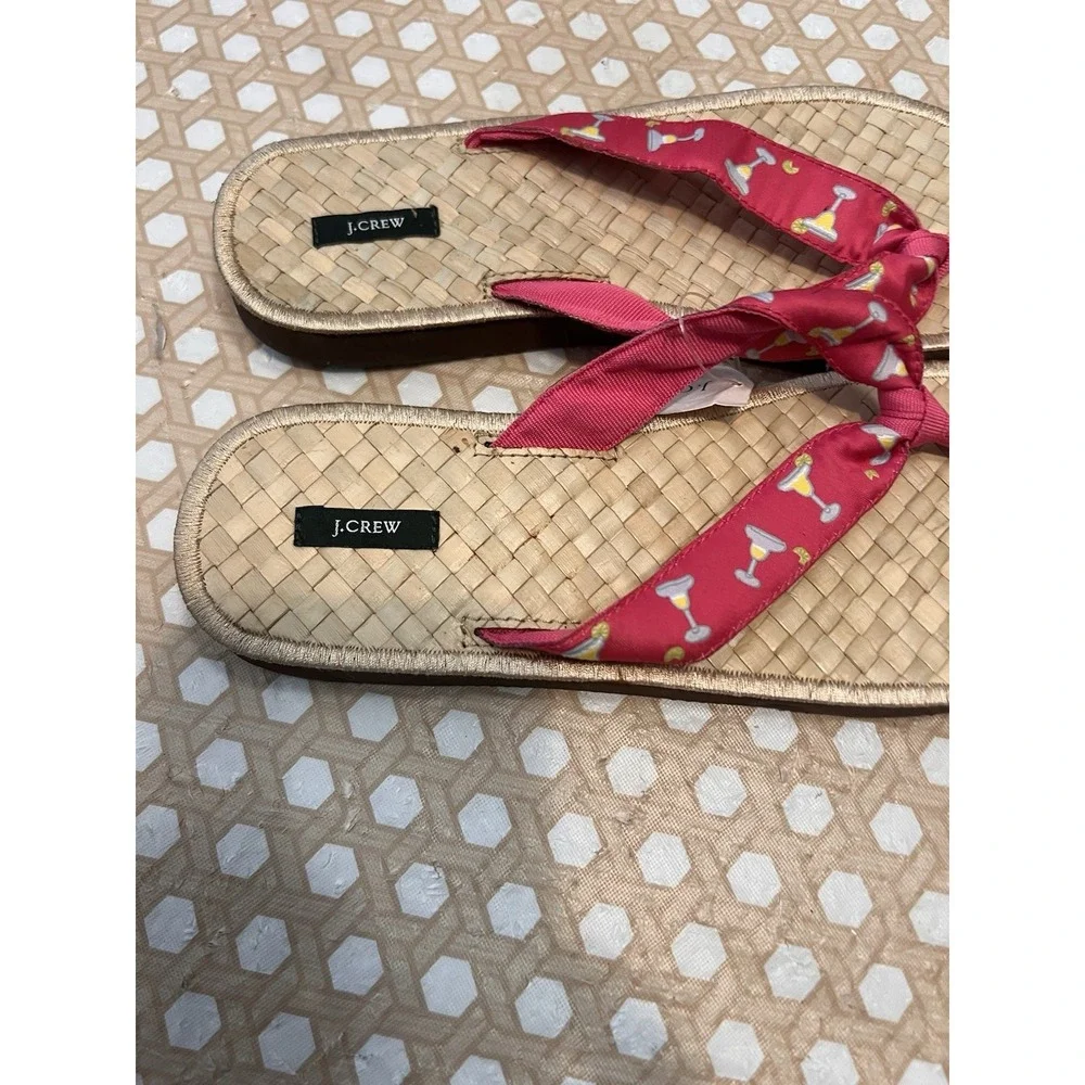 J Crew Basket Weave Insole Flip Flop Sandals Size 9 Martinez